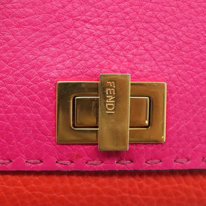 Fendi Selleria Peekaboo Leather, Pink, Leather, Wallet