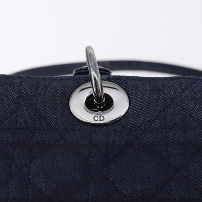 Christian Dior Lady Dior Denim, Blue, Denim, Handbag