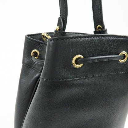 Gucci Ophidia Bucket Leather, Black, Leather, Handbag