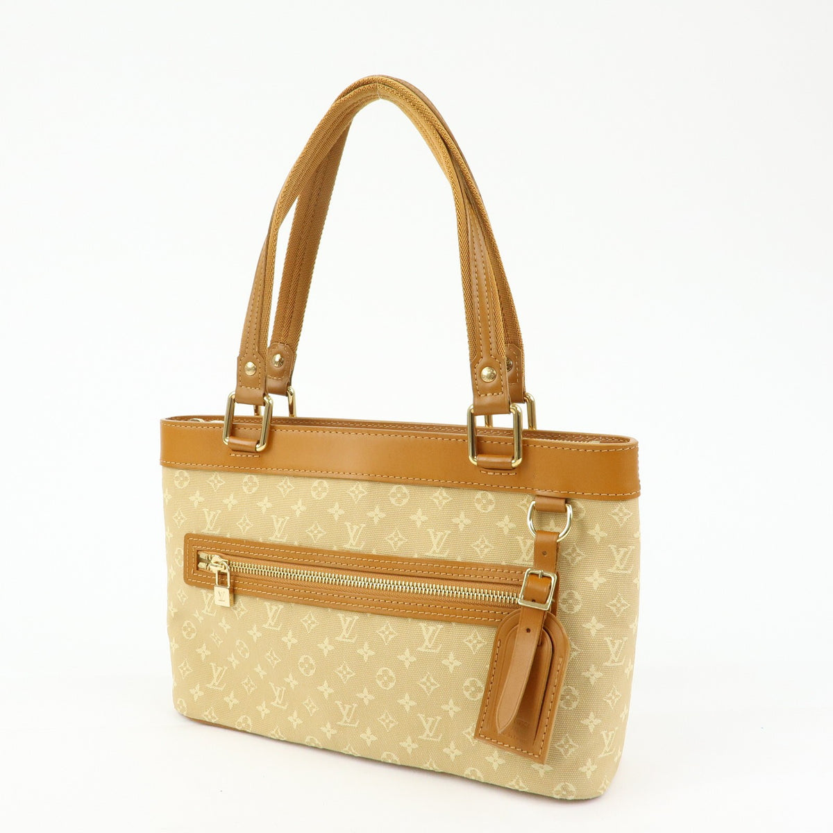Louis Vuitton Lucille Mini Lin, Beige, Canvas, Handbag