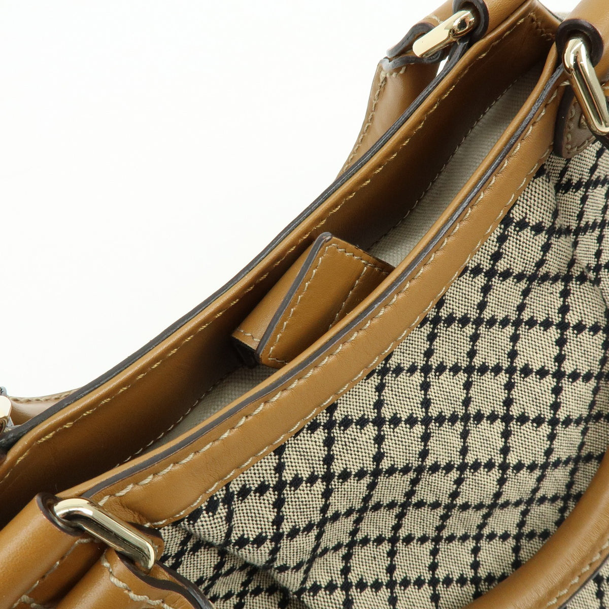 Gucci Sukey Microguccissima Leather, Beige, Canvas, Tote Bag