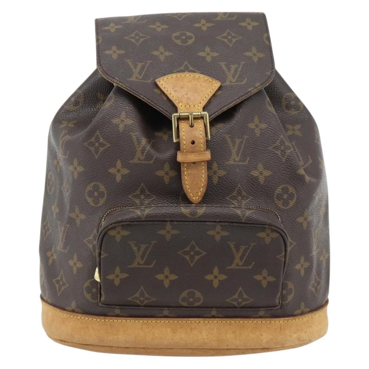 Louis Vuitton Vintage Montsouris Monogram Canvas, Brown, Canvas, Backpack