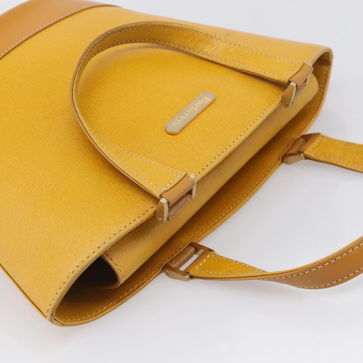 Burberry Handle Tote Leather, Yellow, Leather, Tote Bag