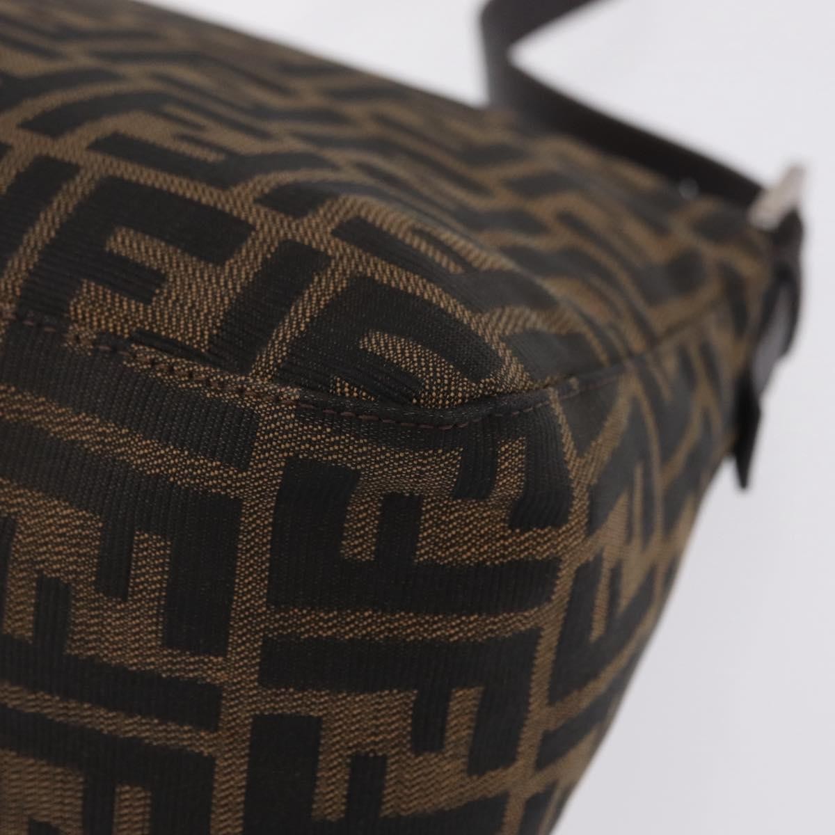 Fendi Zucchino Mamma Baguette Canvas, Brown, Canvas, Shoulder Bag