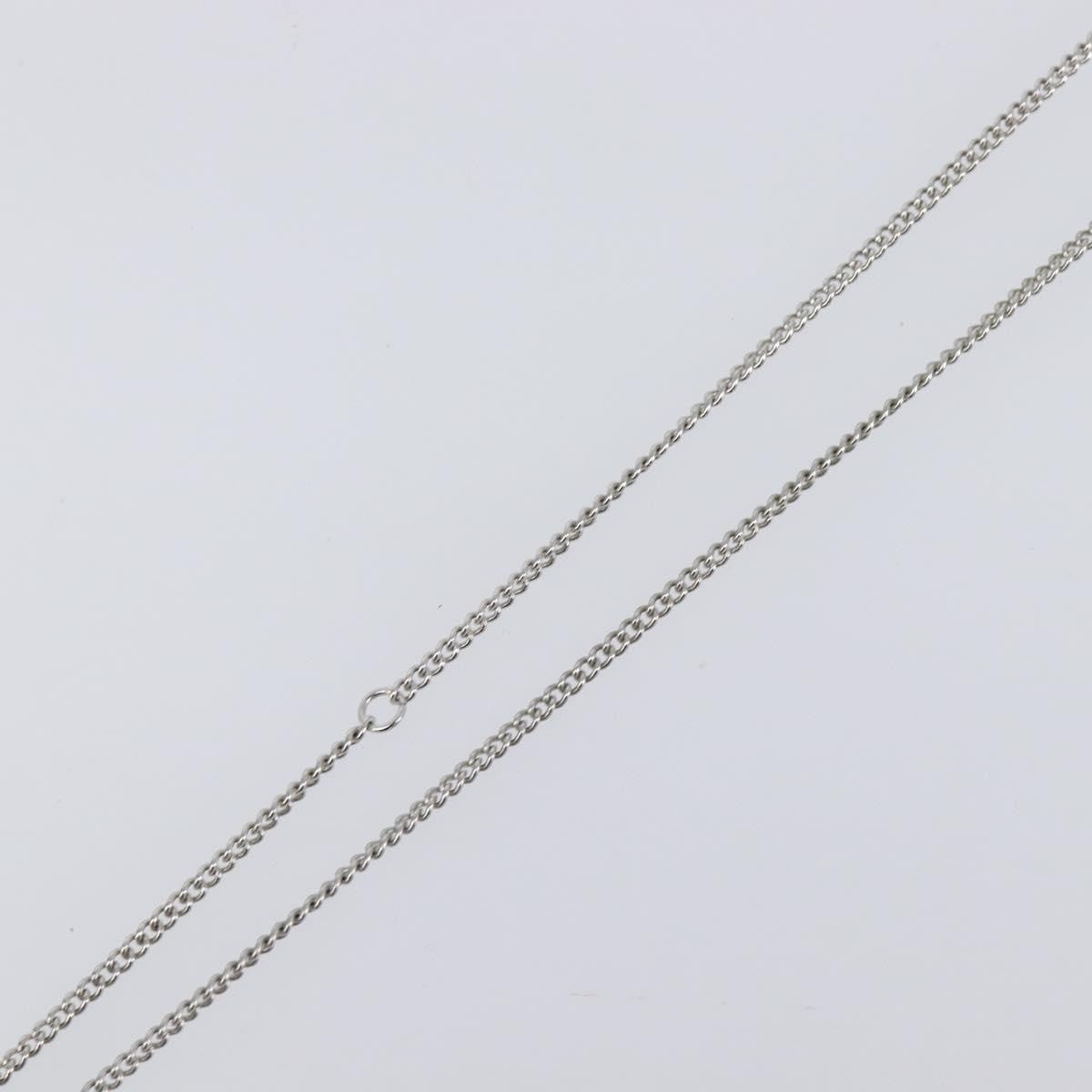 Chanel CC Ball Drop Pendant Metal with Crystals, Silver, Metal, Necklace