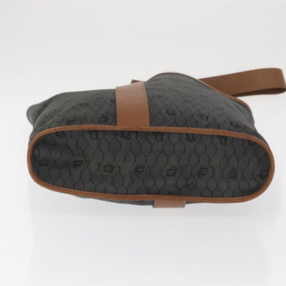 Christian Dior Vintage Honeycomb Canvas, Black, Canvas, Shoulder Bag