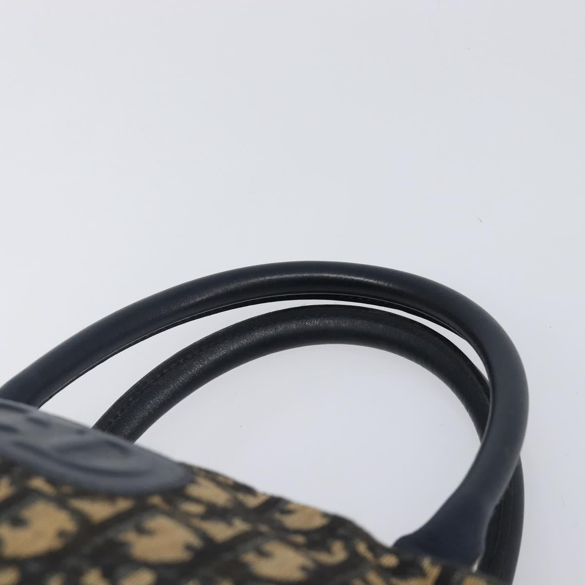 Christian Dior Detective Handle Leather, Navy, Canvas, Handbag