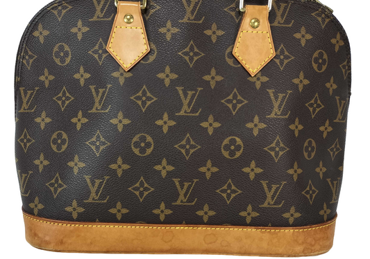 Louis Vuitton Alma Monogram Canvas, Brown, Canvas, Handbag