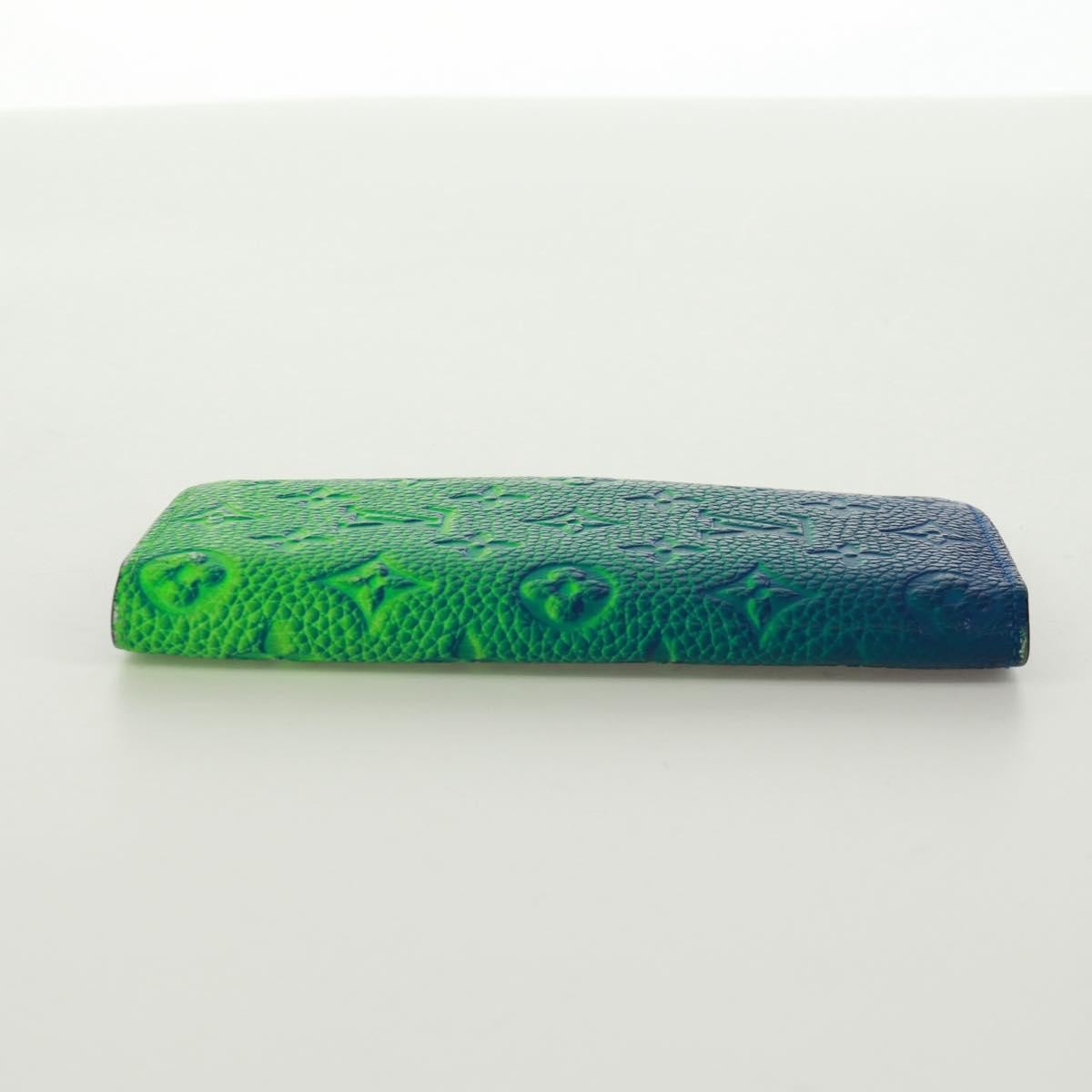 Louis Vuitton Brazza Limited Edition Illusion Monogram Taurillon Leather, Green, Leather, Wallet