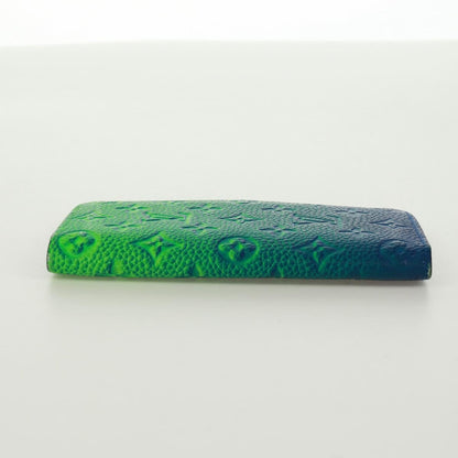 Louis Vuitton Brazza Limited Edition Illusion Monogram Taurillon Leather, Green, Leather, Wallet
