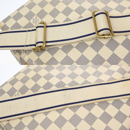 Louis Vuitton Naviglio Damier, White, Canvas, Shoulder Bag