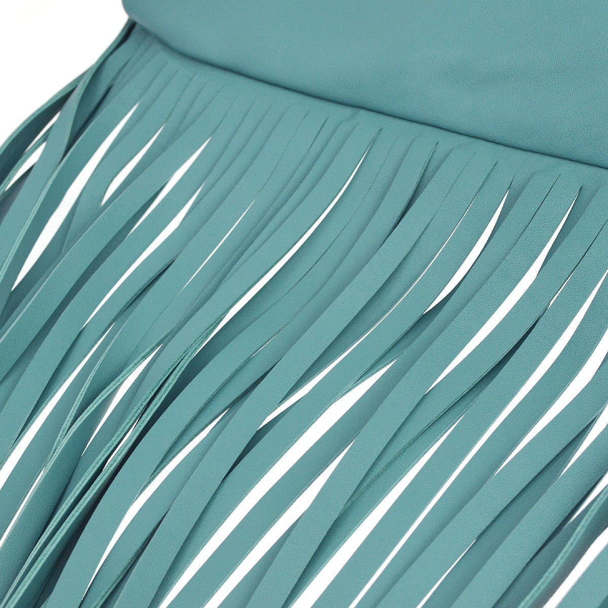 Bottega Veneta The Fringe Leather, Blue, Leather, Clutch