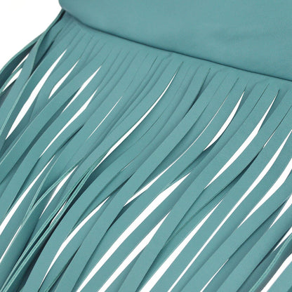 Bottega Veneta The Fringe Leather, Blue, Leather, Clutch