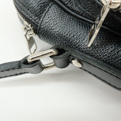 Louis Vuitton Rem Damier Graphite, Black, Canvas, Handbag