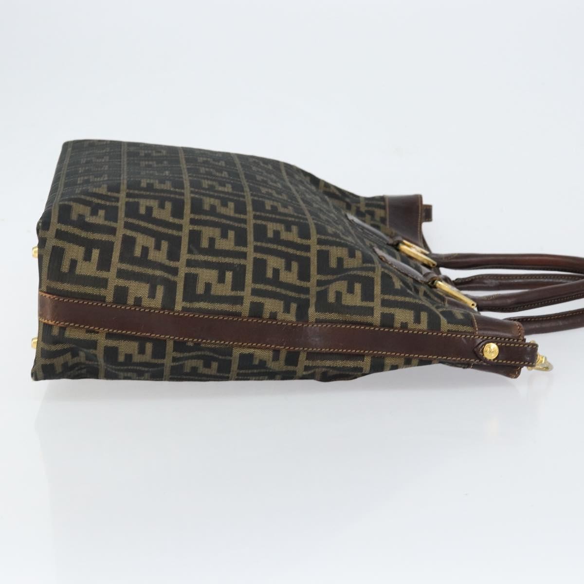 Fendi Vintage Zip Tote Zucca Canvas, Brown, Canvas, Tote Bag