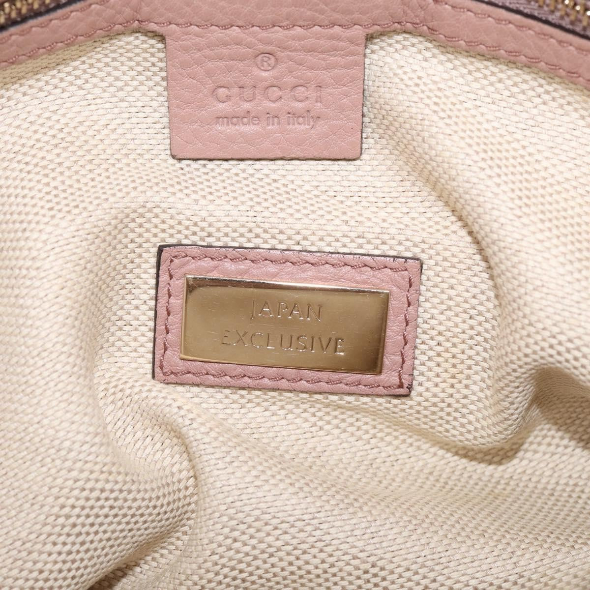 Gucci Soho Convertible Soft Top Handle Leather, Pink, Leather, Handbag