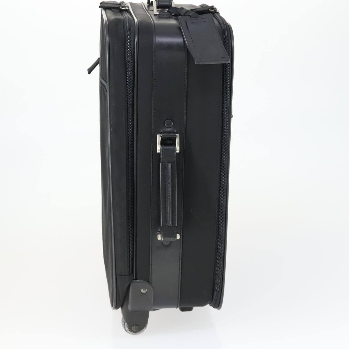 Prada Trolley Rolling Luggage Tessuto and Saffiano Leather, Black, Nylon, Travel Bag