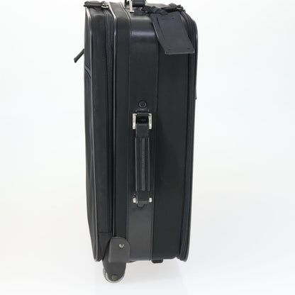 Prada Trolley Rolling Luggage Tessuto and Saffiano Leather, Black, Nylon, Travel Bag