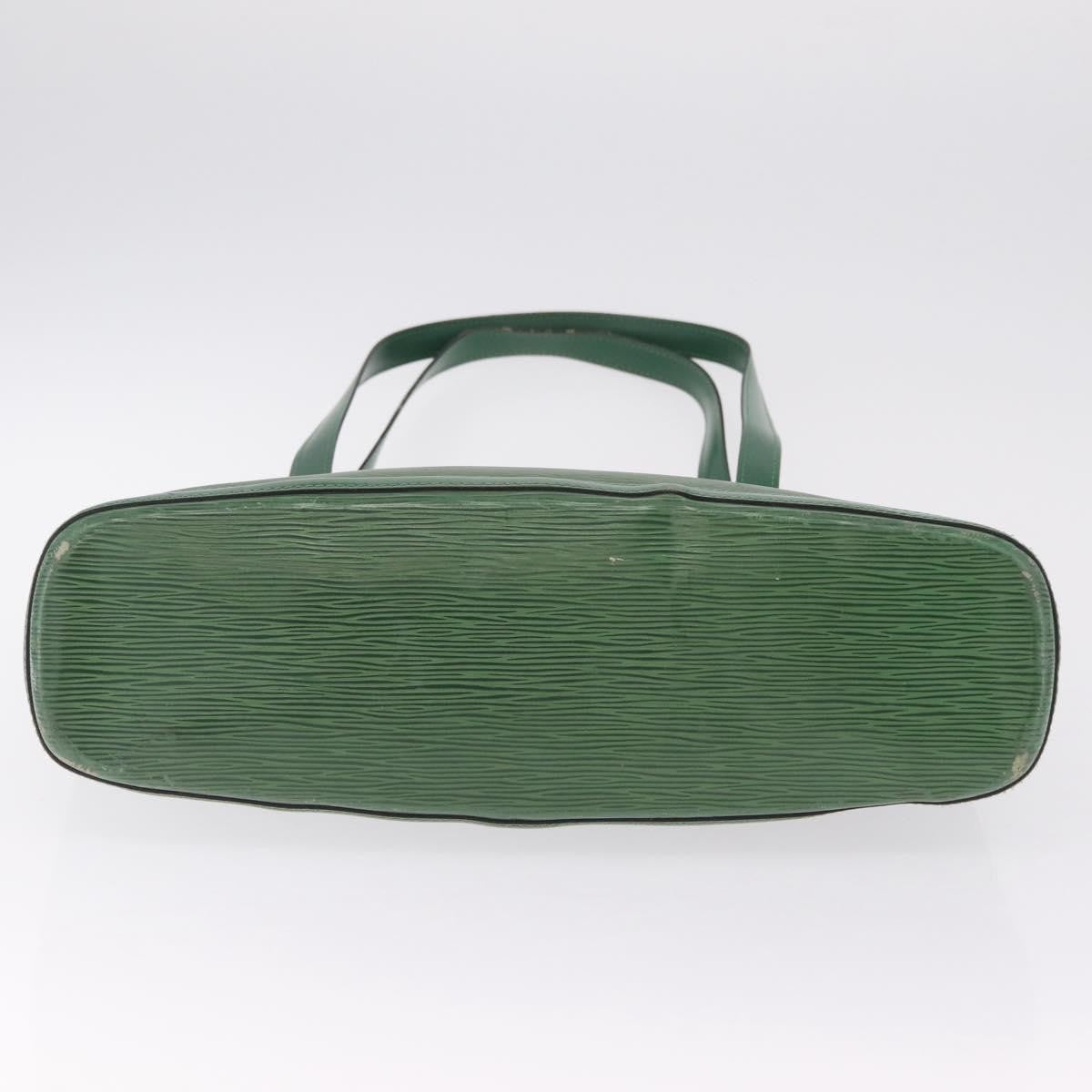 Louis Vuitton Lussac Epi Leather, Green, Leather, Handbag
