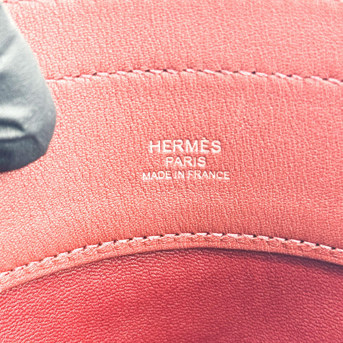 Hermes Aline Milo Lambskin and Swift, Burgundy, Leather, Handbag