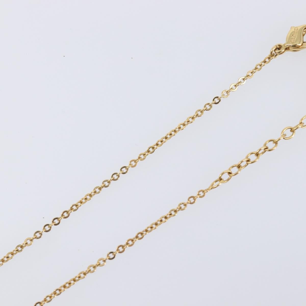 Christian Dior Logo Heart Pendant Metal, Gold, Metal, Necklace