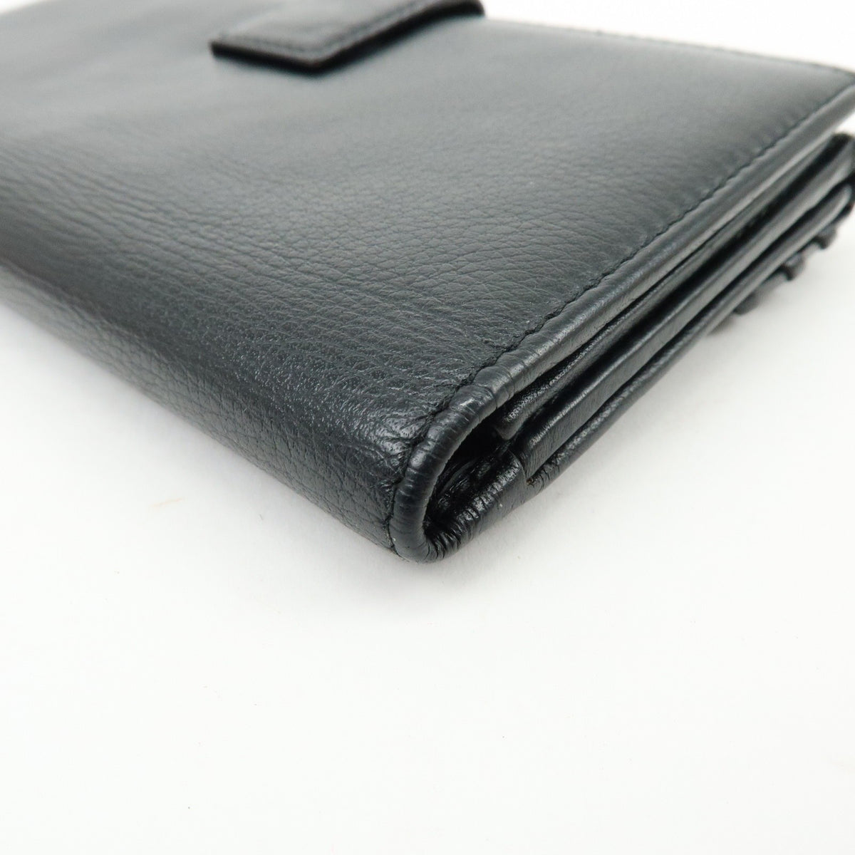 Christian Dior Trotter / Heart Motif Wallet Leather, Black, Leather, Wallet
