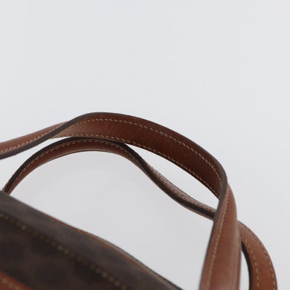 Celine Vintage Macadam Canvas and Leather, Brown, Canvas, Handbag