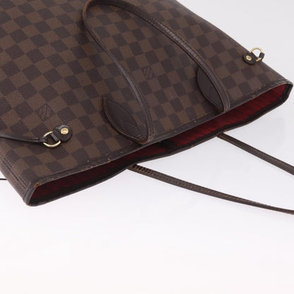Louis Vuitton Neverfull Damier Ebene, Brown, Canvas, Tote Bag