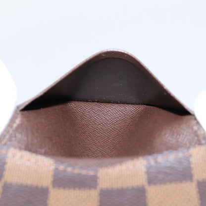 Louis Vuitton Business Card Case Damier, Brown, Canvas, Card Holder