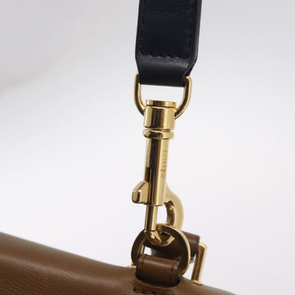 Celine Tricolor Trapeze Leather, Navy, Leather, Handbag