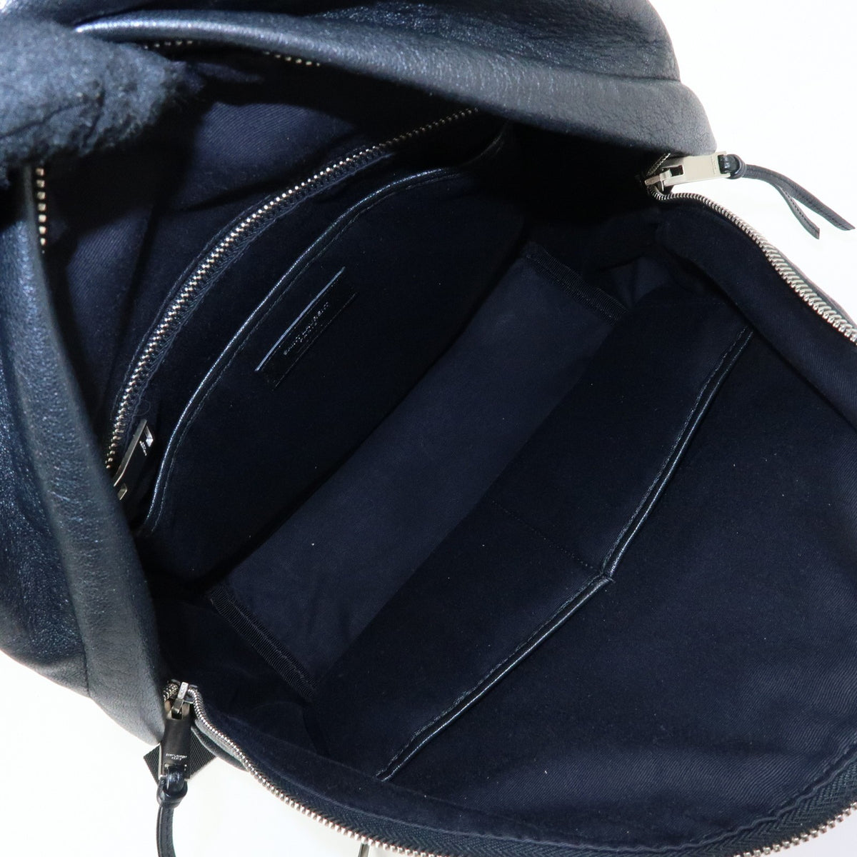 Saint Laurent City Patchwork Leather, Black, Leather, Backpack