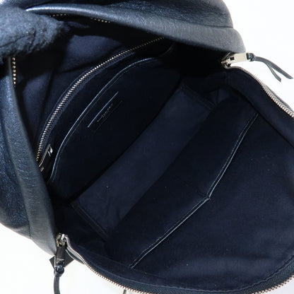 Saint Laurent City Patchwork Leather, Black, Leather, Backpack