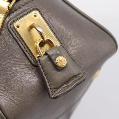 Prada Convertible Bauletto Vitello Shine, Gray, Leather, Handbag