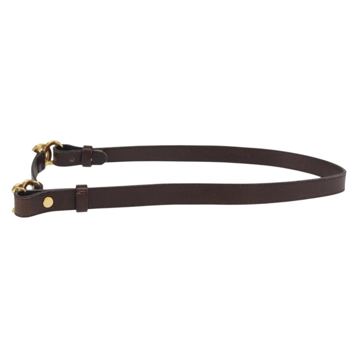 Chanel Vintage Double CC Leather, Brown, Leather, Belt
