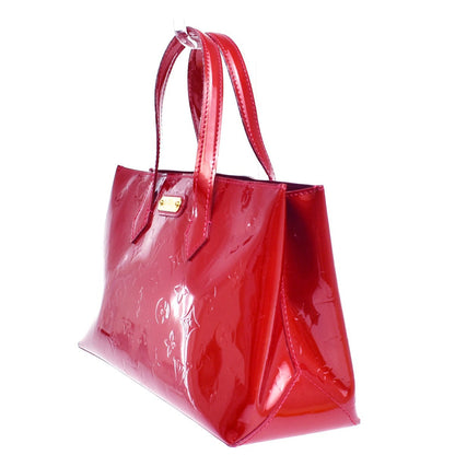 Louis Vuitton Wilshire Monogram Vernis, Red, Patent Leather, Handbag