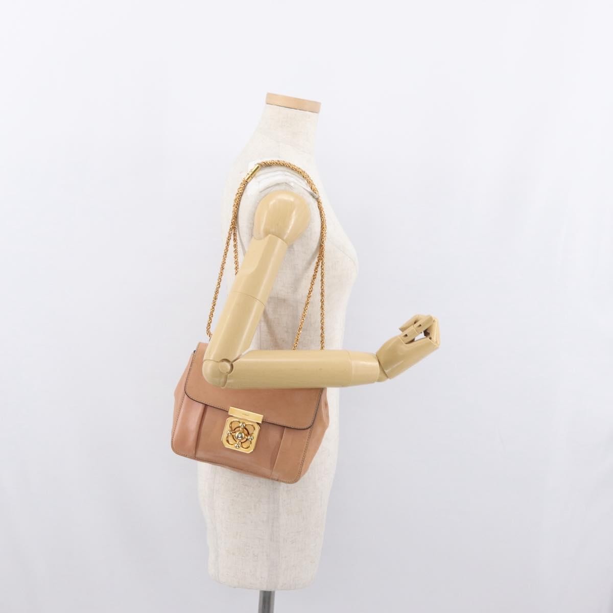Chloe Elsie Chain Leather, Pink, Leather, Shoulder Bag
