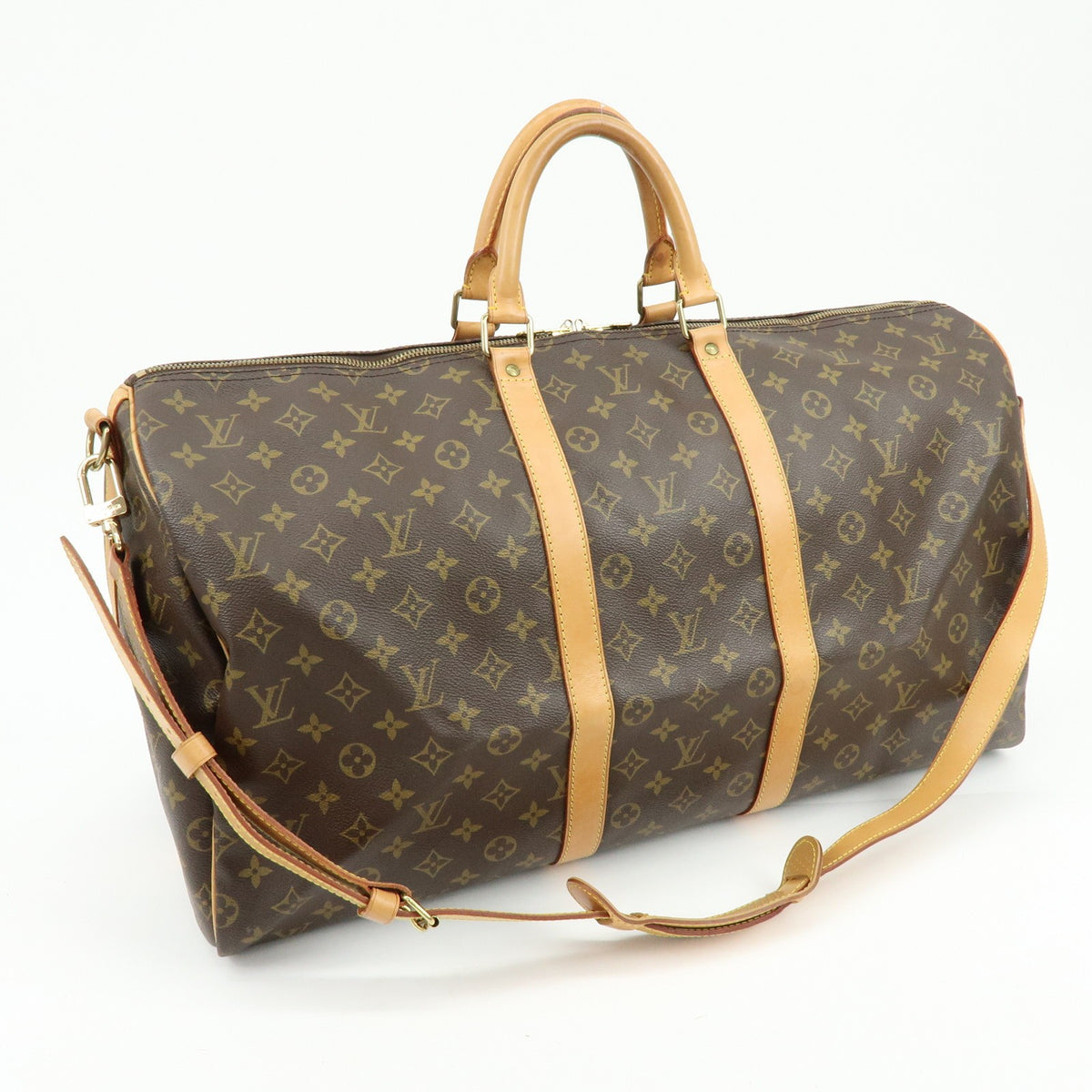Louis Vuitton Keepall Bandouliere Monogram Canvas, Brown, Canvas, Travel Bag