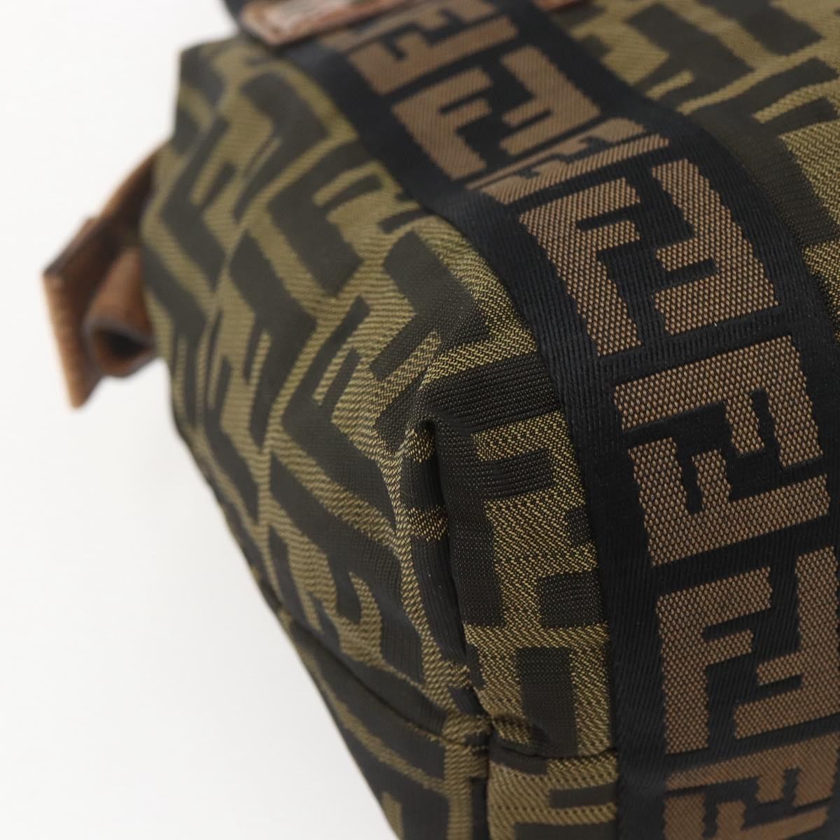 Fendi Vintage FF Zip Zucca Canvas, Brown, Canvas, Tote Bag