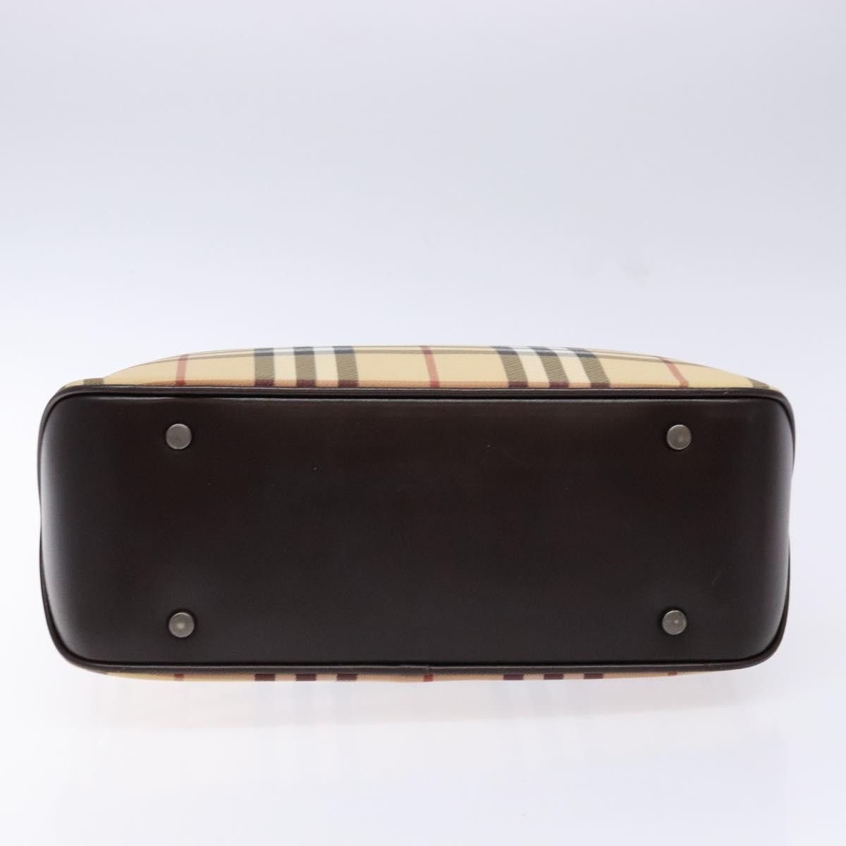 Burberry Vintage Vintage Check Coated Canvas, Beige, Canvas, Tote Bag