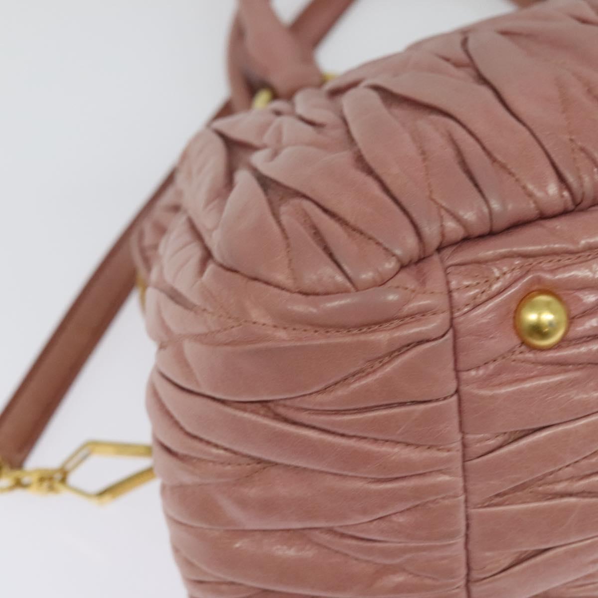 Miu Miu Madras Bowler Bag Matelasse Leather, PINK, LEATHER, Handbag