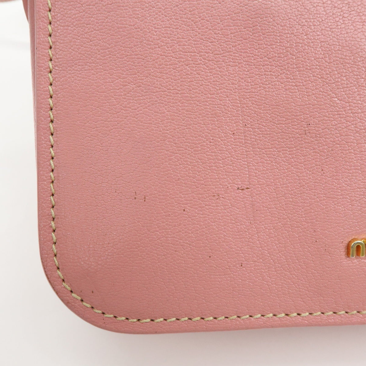 Miu Miu Madras Top Handle Leather, Pink, Leather, Handbag