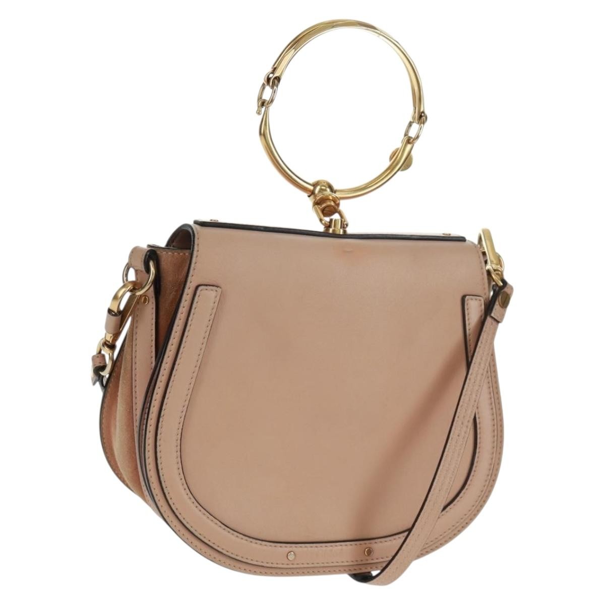 Chloe Nile Leather, Pink, Leather, Handbag