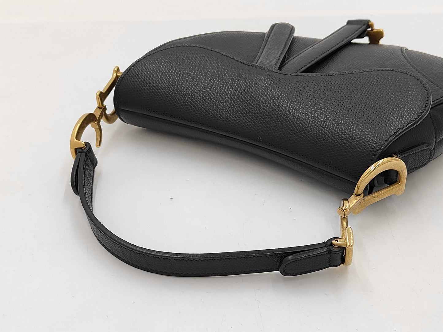 Christian Dior Dior Saddle Leather, Black, Leather, Handbag
