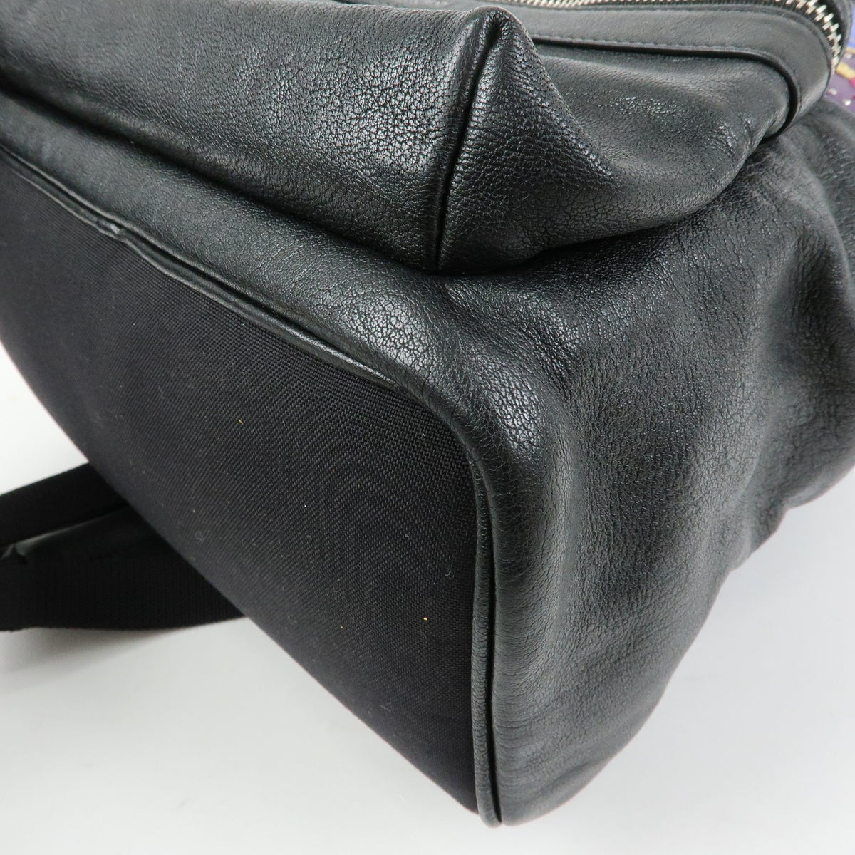 Saint Laurent City Patchwork Leather, Black, Leather, Backpack