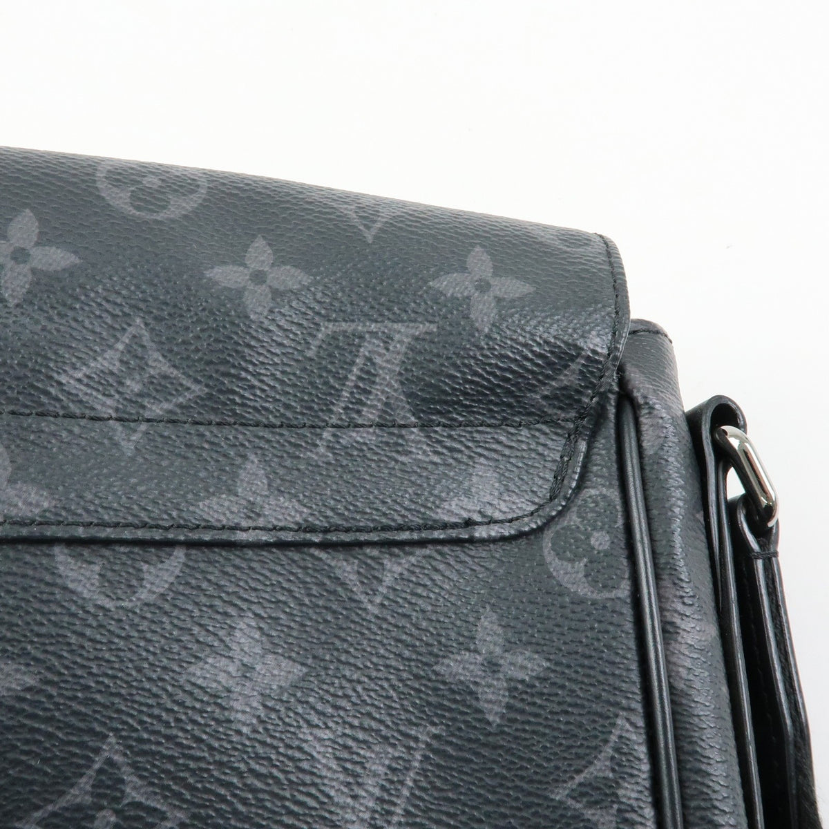 Louis Vuitton District Messenger Monogram Eclipse Canvas, Gray, Canvas, Handbag