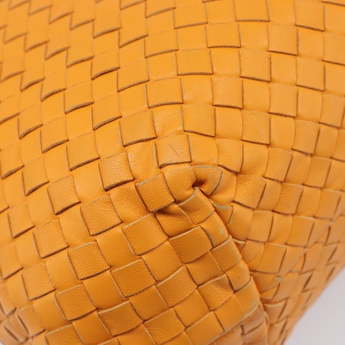 Bottega Veneta Capri Intrecciato Nappa, Orange, Leather, Tote Bag