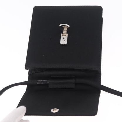 Bvlgari Shoulder Satin, Black, Satin, Shoulder Bag