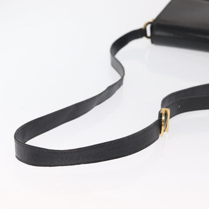 Salvatore Ferragamo Vintage Gancini Flap Leather, Black, Leather, Shoulder Bag