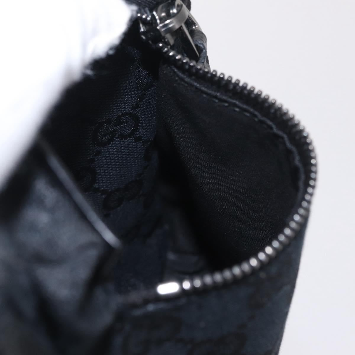 Gucci Vintage Double Web Belt Canvas, Black, Canvas, Shoulder Bag