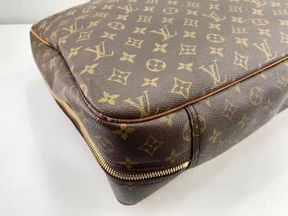 Louis Vuitton Alize Monogram, Brown, Canvas, Travel Bag